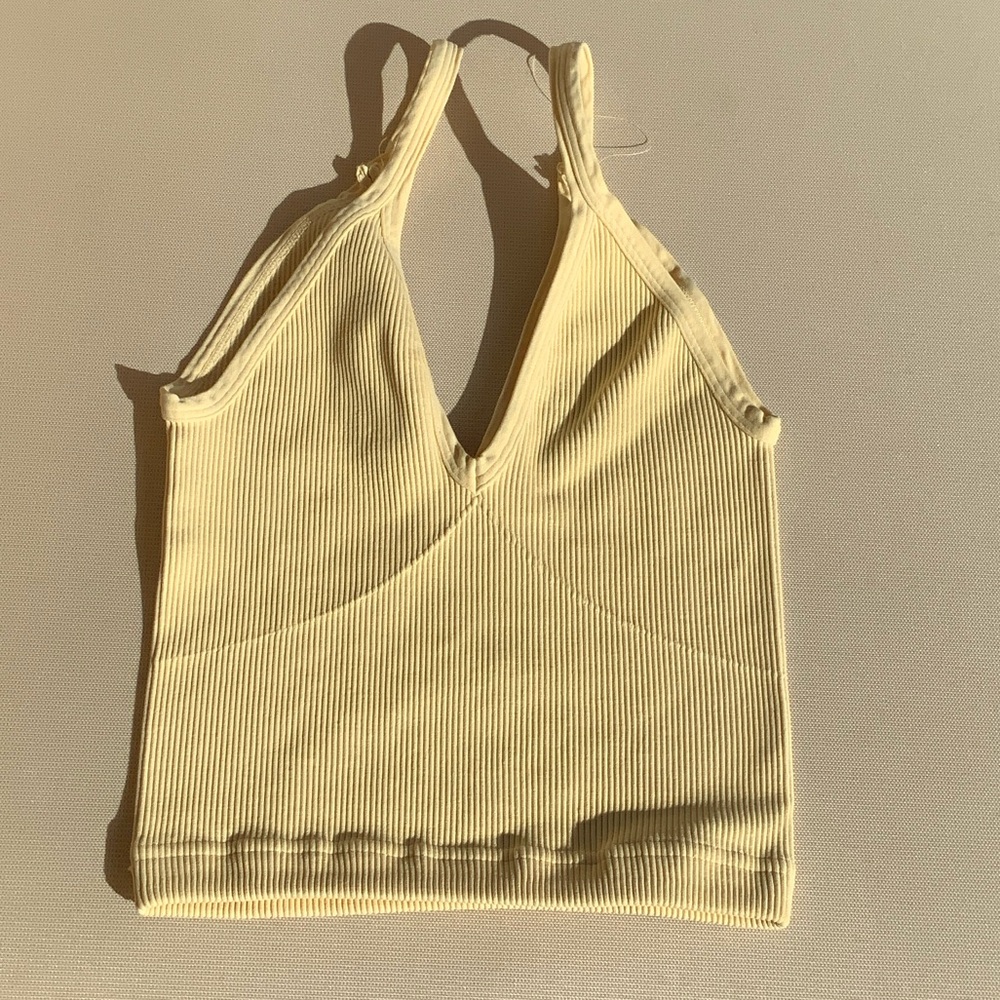FP Movement by Free People Soft Yellow Ribbed Tank